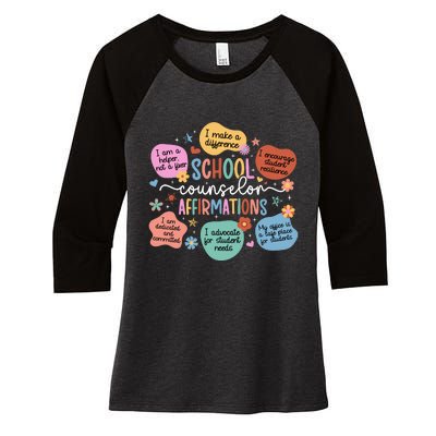 School Counselor Affirmations School Counseling Women's Tri-Blend 3/4-Sleeve Raglan Shirt