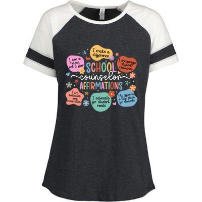 School Counselor Affirmations School Counseling Enza Ladies Jersey Colorblock Tee