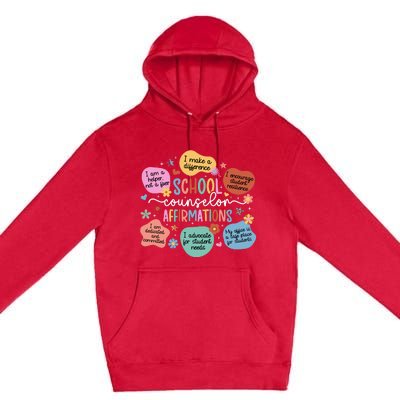 School Counselor Affirmations School Counseling Premium Pullover Hoodie