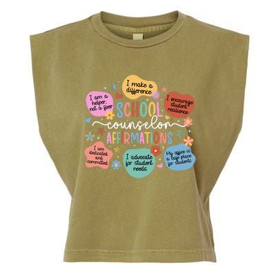 School Counselor Affirmations School Counseling Garment-Dyed Women's Muscle Tee