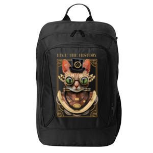 Steampunk Cat Animal Bizarre City Backpack