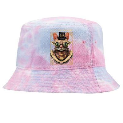 Steampunk Cat Animal Bizarre Tie-Dyed Bucket Hat