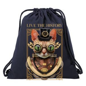 Steampunk Cat Animal Bizarre Drawstring Bag