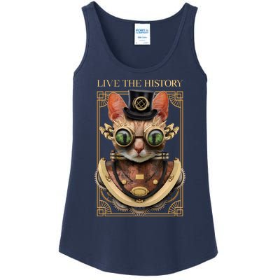 Steampunk Cat Animal Bizarre Ladies Essential Tank