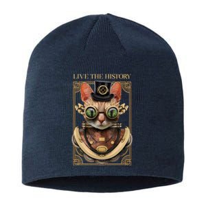 Steampunk Cat Animal Bizarre Sustainable Beanie