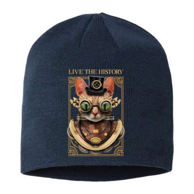 Steampunk Cat Animal Bizarre Sustainable Beanie