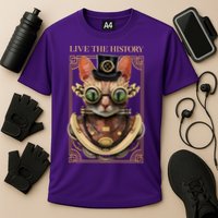 Steampunk Cat Animal Bizarre Cooling Performance Crew T-Shirt