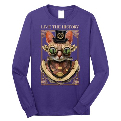 Steampunk Cat Animal Bizarre Long Sleeve Shirt