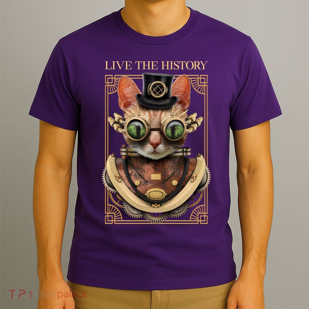 Steampunk Cat Animal Bizarre T-Shirt