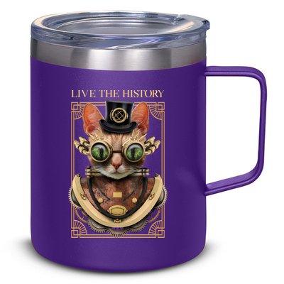Steampunk Cat Animal Bizarre 12oz Stainless Steel Coffee Mug