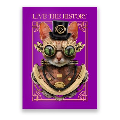 Steampunk Cat Animal Bizarre Poster