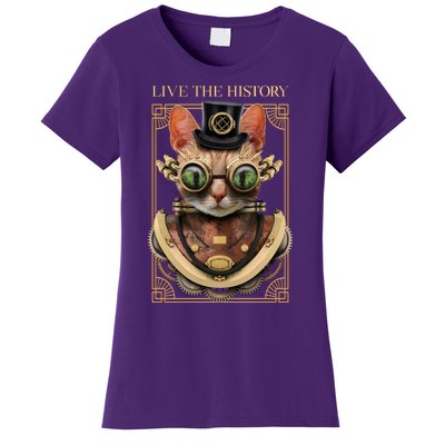 Steampunk Cat Animal Bizarre Women's T-Shirt