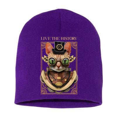 Steampunk Cat Animal Bizarre Short Acrylic Beanie