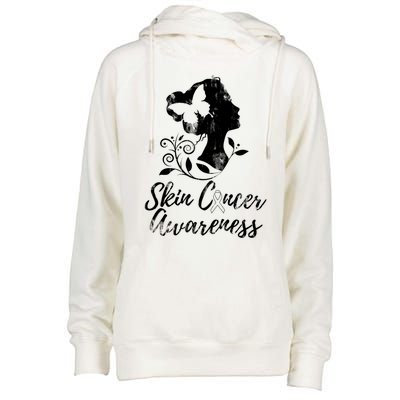 Skin Cancer Awareness Gift Womens Funnel Neck Pullover Hood