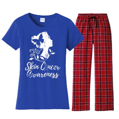 Skin Cancer Awareness Gift Women's Flannel Pajama Set