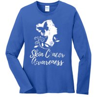 Skin Cancer Awareness Gift Ladies Long Sleeve Shirt