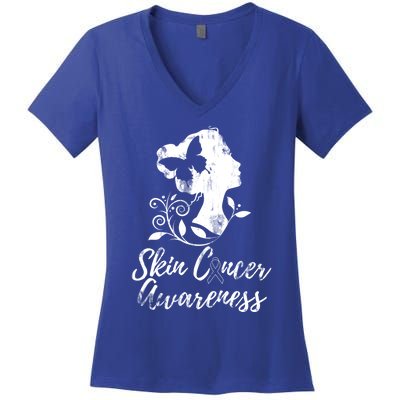 Skin Cancer Awareness Gift Women's V-Neck T-Shirt