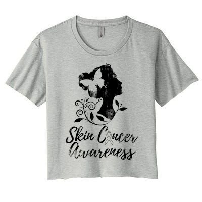 Skin Cancer Awareness Gift Women's Crop Top Tee