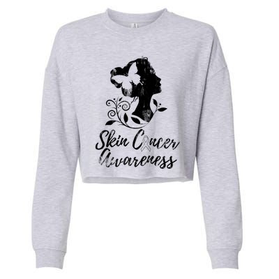 Skin Cancer Awareness Gift Cropped Pullover Crew