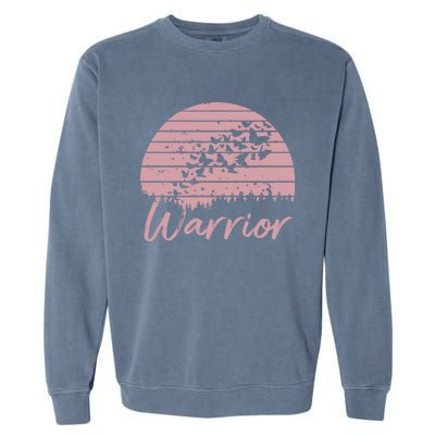 Support Cancer Awareness Butterflies Breast Cancer Warrior Gift Garment-Dyed Sweatshirt