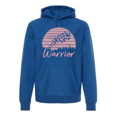 Support Cancer Awareness Butterflies Breast Cancer Warrior Gift Premium Hoodie