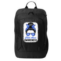 Stop Child Abuse Child Abuse Prevention Awareness Messy Bun City Backpack