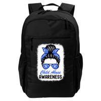 Stop Child Abuse Child Abuse Prevention Awareness Messy Bun Daily Commute Backpack