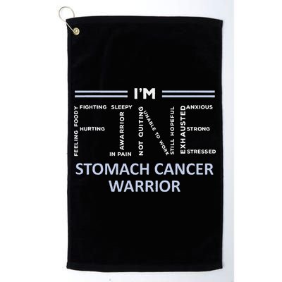 Stomach Cancer Awareness I´M Fine Periwinkle Ribbon Fighter Golf Towel