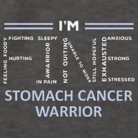 Stomach Cancer Awareness I´M Fine Periwinkle Ribbon Fighter Vector Backpack