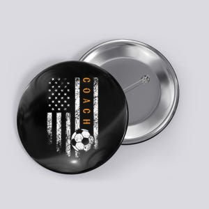 Soccer Coach American Flag Design Soccer Trainer Coaching Button