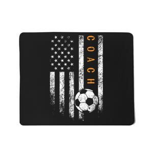 Soccer Coach American Flag Design Soccer Trainer Coaching Mousepad