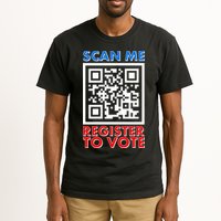 Scan Me QR Code Register To Vote Tall T-Shirt