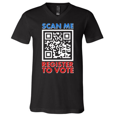 Scan Me QR Code Register To Vote V-Neck T-Shirt