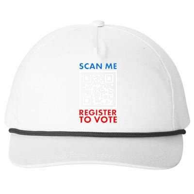 Scan Me QR Code Register To Vote Snapback Five-Panel Rope Hat