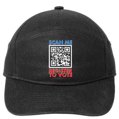 Scan Me QR Code Register To Vote 7-Panel Snapback Hat