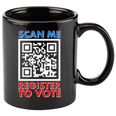 Scan Me QR Code Register To Vote 11oz C Handle Ceramic Mug