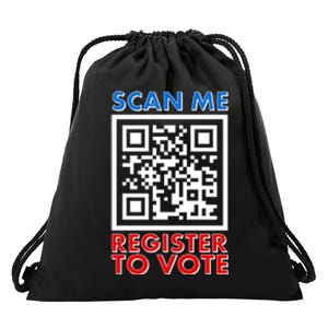 Scan Me QR Code Register To Vote Drawstring Bag