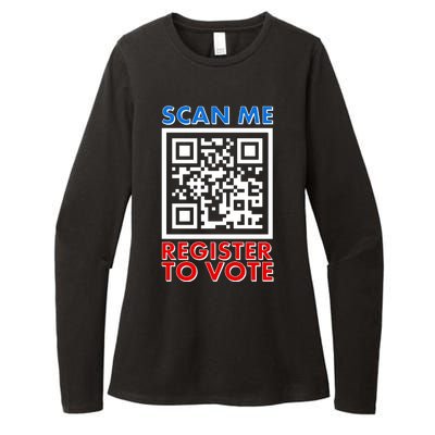 Scan Me QR Code Register To Vote Womens CVC Long Sleeve Shirt