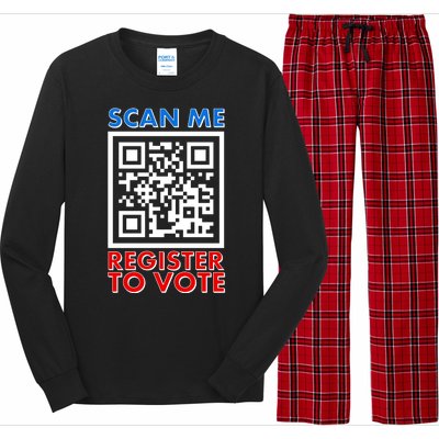 Scan Me QR Code Register To Vote Long Sleeve Pajama Set