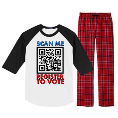 Scan Me QR Code Register To Vote Raglan Sleeve Pajama Set