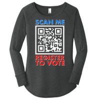 Scan Me QR Code Register To Vote Women's Perfect Tri Tunic Long Sleeve Shirt