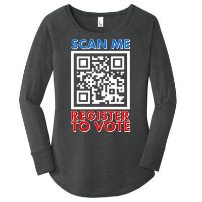 Scan Me QR Code Register To Vote Women's Perfect Tri Tunic Long Sleeve Shirt