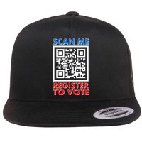 Scan Me QR Code Register To Vote Flat Bill Trucker Hat