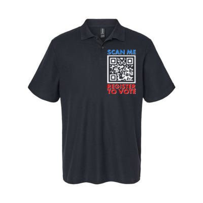 Scan Me QR Code Register To Vote Softstyle Adult Sport Polo