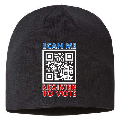 Scan Me QR Code Register To Vote Sustainable Beanie