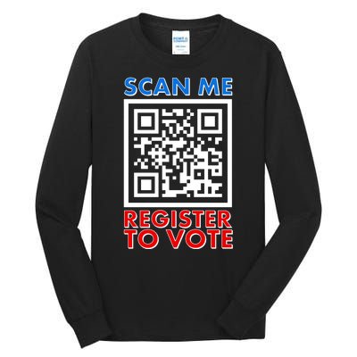 Scan Me QR Code Register To Vote Tall Long Sleeve T-Shirt