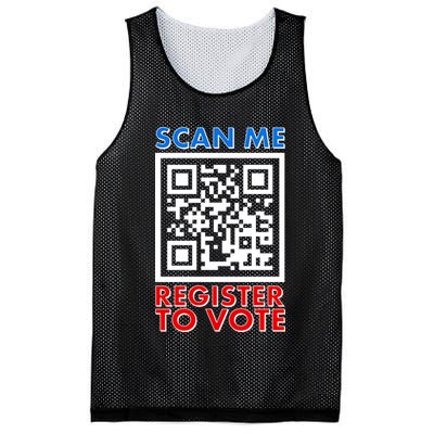 Scan Me QR Code Register To Vote Mesh Reversible Basketball Jersey Tank