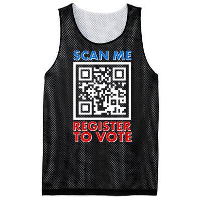 Scan Me QR Code Register To Vote Mesh Reversible Basketball Jersey Tank