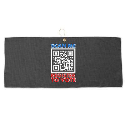 Scan Me QR Code Register To Vote Large Microfiber Waffle Golf Towel