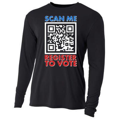 Scan Me QR Code Register To Vote Cooling Performance Long Sleeve Crew